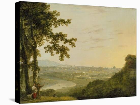 Rome from the Villa Madama, During or Post 1753-Richard Wilson-Stretched Canvas