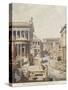 Rome, Ideal Reconstruction of the Roman Forum, the Temple of Vesta by J. Hofbauer, 1911-null-Stretched Canvas