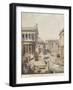 Rome, Ideal Reconstruction of the Roman Forum, the Temple of Vesta by J. Hofbauer, 1911-null-Framed Giclee Print