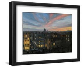 Rome In The Light Of Sunset-kirilstanchev-Framed Art Print