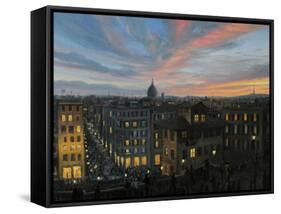 Rome In The Light Of Sunset-kirilstanchev-Framed Stretched Canvas