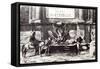 Rome Italy 1875 Fountain at the Villa of Pope Julius III-null-Framed Stretched Canvas