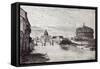 Rome Italy 1875 Mole of Adrian Banks of the Tiber Between Ripetta and the Bridge Od St. Angelo-null-Framed Stretched Canvas
