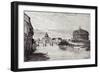 Rome Italy 1875 Mole of Adrian Banks of the Tiber Between Ripetta and the Bridge Od St. Angelo-null-Framed Giclee Print