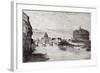 Rome Italy 1875 Mole of Adrian Banks of the Tiber Between Ripetta and the Bridge Od St. Angelo-null-Framed Giclee Print