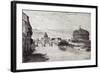 Rome Italy 1875 Mole of Adrian Banks of the Tiber Between Ripetta and the Bridge Od St. Angelo-null-Framed Giclee Print