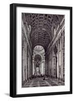 Rome, Italy, 1875, Nave of St. Peter's-null-Framed Giclee Print