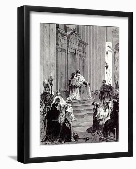 Rome, Italy, 1875 the Grand Penitentiary at St. Peter'S-null-Framed Giclee Print