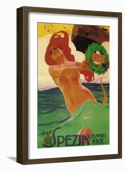 Rome, Italy - Alla Spezia Promotional Poster-Lantern Press-Framed Art Print