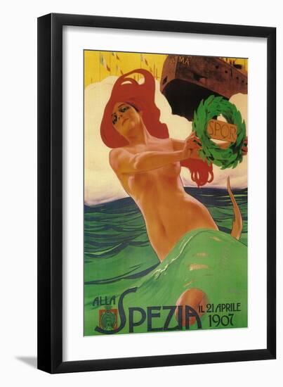 Rome, Italy - Alla Spezia Promotional Poster-Lantern Press-Framed Art Print