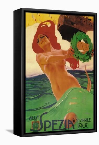 Rome, Italy - Alla Spezia Promotional Poster-Lantern Press-Framed Stretched Canvas