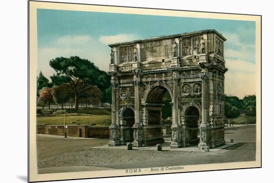Rome, Italy, Arch of Constantine-null-Mounted Art Print