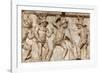 Rome, Italy. Bas relief in the Colosseum of gladiators fighting.-null-Framed Photographic Print