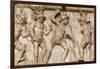 Rome, Italy. Bas relief in the Colosseum of gladiators fighting.-null-Framed Photographic Print