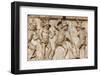 Rome, Italy. Bas relief in the Colosseum of gladiators fighting.-null-Framed Photographic Print