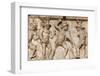 Rome, Italy. Bas relief in the Colosseum of gladiators fighting.-null-Framed Photographic Print