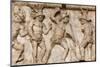 Rome, Italy. Bas relief in the Colosseum of gladiators fighting.-null-Mounted Photographic Print