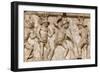 Rome, Italy. Bas relief in the Colosseum of gladiators fighting.-null-Framed Photographic Print