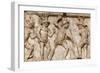 Rome, Italy. Bas relief in the Colosseum of gladiators fighting.-null-Framed Photographic Print