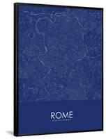 Rome, Italy Blue Map-null-Framed Poster