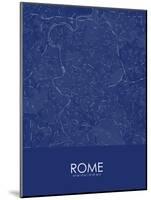 Rome, Italy Blue Map-null-Mounted Poster