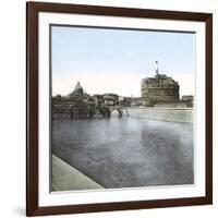 Rome (Italy), Castel Sant Angelo (Or Hadrian's Mausoleum), Circa 1895-Leon, Levy et Fils-Framed Photographic Print