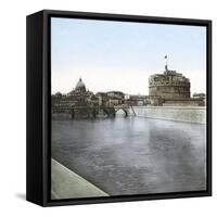 Rome (Italy), Castel Sant Angelo (Or Hadrian's Mausoleum), Circa 1895-Leon, Levy et Fils-Framed Stretched Canvas