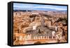 Rome, Italy. Famous Saint Peter'S Square In Vatican And Aerial View Of The City-bloodua-Framed Stretched Canvas