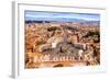 Rome, Italy. Famous Saint Peter's Square in Vatican and Aerial View of the City.-S-F-Framed Photographic Print