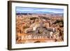 Rome, Italy. Famous Saint Peter's Square in Vatican and Aerial View of the City.-S-F-Framed Photographic Print