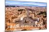 Rome, Italy. Famous Saint Peter's Square in Vatican and Aerial View of the City.-S-F-Mounted Photographic Print