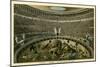 Rome, Italy, Illustration of Spectacle in Coliseum-null-Mounted Art Print