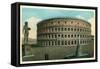 Rome, Italy, Rendering of Restored Coliseum-null-Framed Stretched Canvas