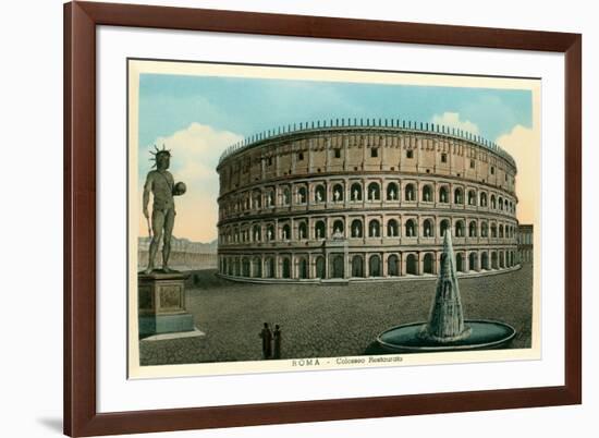 Rome, Italy, Rendering of Restored Coliseum-null-Framed Art Print