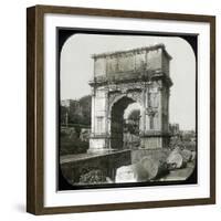 Rome (Italy), Roman Forum, Arch of Titus, Circa 1895-Leon, Levy et Fils-Framed Photographic Print