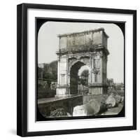 Rome (Italy), Roman Forum, Arch of Titus, Circa 1895-Leon, Levy et Fils-Framed Photographic Print