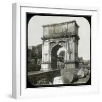 Rome (Italy), Roman Forum, Arch of Titus, Circa 1895-Leon, Levy et Fils-Framed Photographic Print