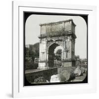 Rome (Italy), Roman Forum, Arch of Titus, Circa 1895-Leon, Levy et Fils-Framed Photographic Print