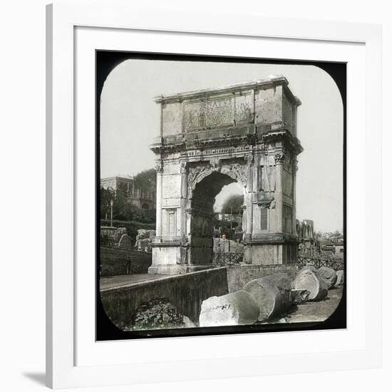 Rome (Italy), Roman Forum, Arch of Titus, Circa 1895-Leon, Levy et Fils-Framed Photographic Print