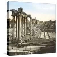 Rome (Italy), Roman Forum, Temple of Saturn, Circa 1895-Leon, Levy et Fils-Stretched Canvas