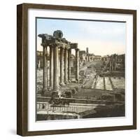 Rome (Italy), Roman Forum, Temple of Saturn, Circa 1895-Leon, Levy et Fils-Framed Giclee Print