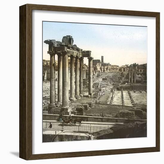 Rome (Italy), Roman Forum, Temple of Saturn, Circa 1895-Leon, Levy et Fils-Framed Giclee Print