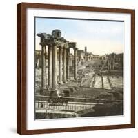 Rome (Italy), Roman Forum, Temple of Saturn, Circa 1895-Leon, Levy et Fils-Framed Giclee Print