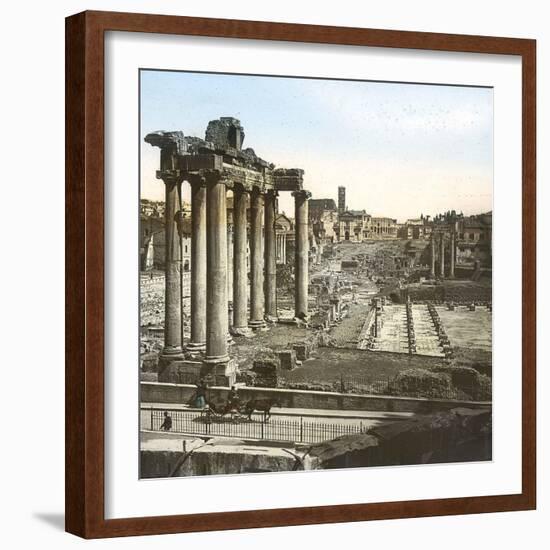 Rome (Italy), Roman Forum, Temple of Saturn, Circa 1895-Leon, Levy et Fils-Framed Giclee Print