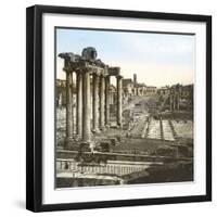 Rome (Italy), Roman Forum, Temple of Saturn, Circa 1895-Leon, Levy et Fils-Framed Giclee Print