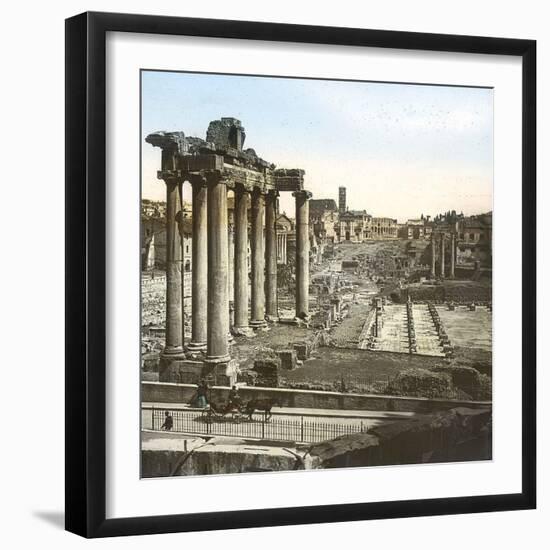 Rome (Italy), Roman Forum, Temple of Saturn, Circa 1895-Leon, Levy et Fils-Framed Giclee Print