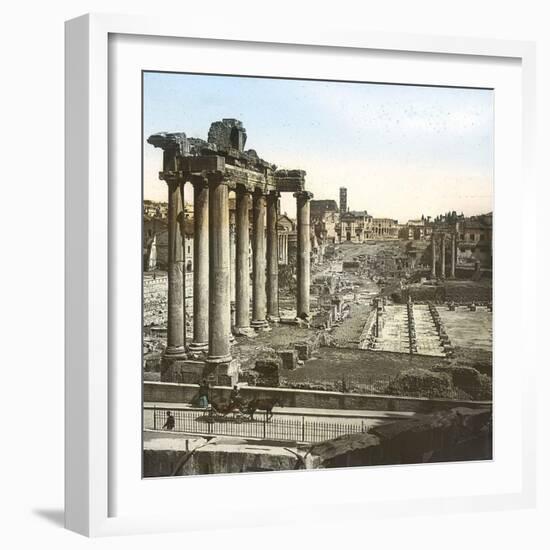 Rome (Italy), Roman Forum, Temple of Saturn, Circa 1895-Leon, Levy et Fils-Framed Giclee Print
