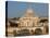 Rome, Italy. St Peter's Basilica. Tiber river and Sant'Angelo Bridge in foreground.-null-Stretched Canvas