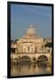 Rome, Italy. St Peter's Basilica. Tiber river and Sant'Angelo Bridge in foreground.-null-Framed Photographic Print