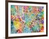 Rome Italy Street Map-Michael Tompsett-Framed Art Print